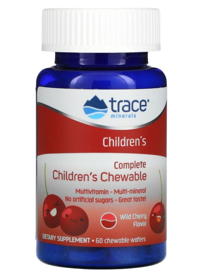 Trace Minerals Complete Multi Children's Chewable Wild Cherry 60 Chewable Wafers