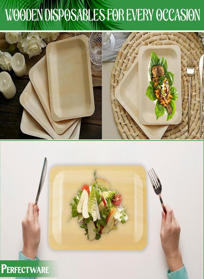 Perfectware 7" Earth Friendly All Natural Premium Quality 100% Compostable & Biodegradable Disposable Plates- Package of 25ct, (PW-Plate 7-25) Brown - Image 3