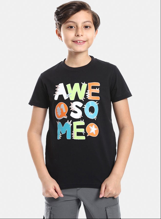 DIADORA Boys Printed Cotton T-Shirt - Image 1