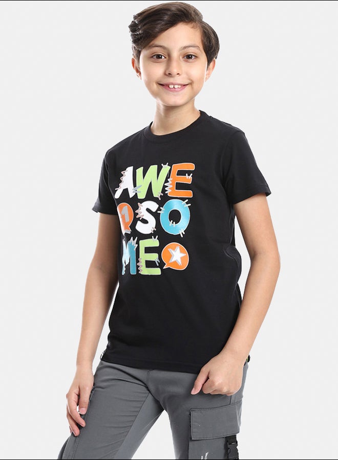 DIADORA Boys Printed Cotton T-Shirt - Image 2