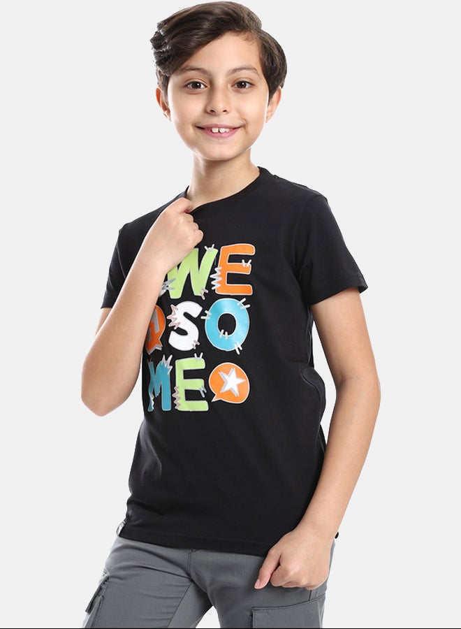 DIADORA Boys Printed Cotton T-Shirt - Image 4