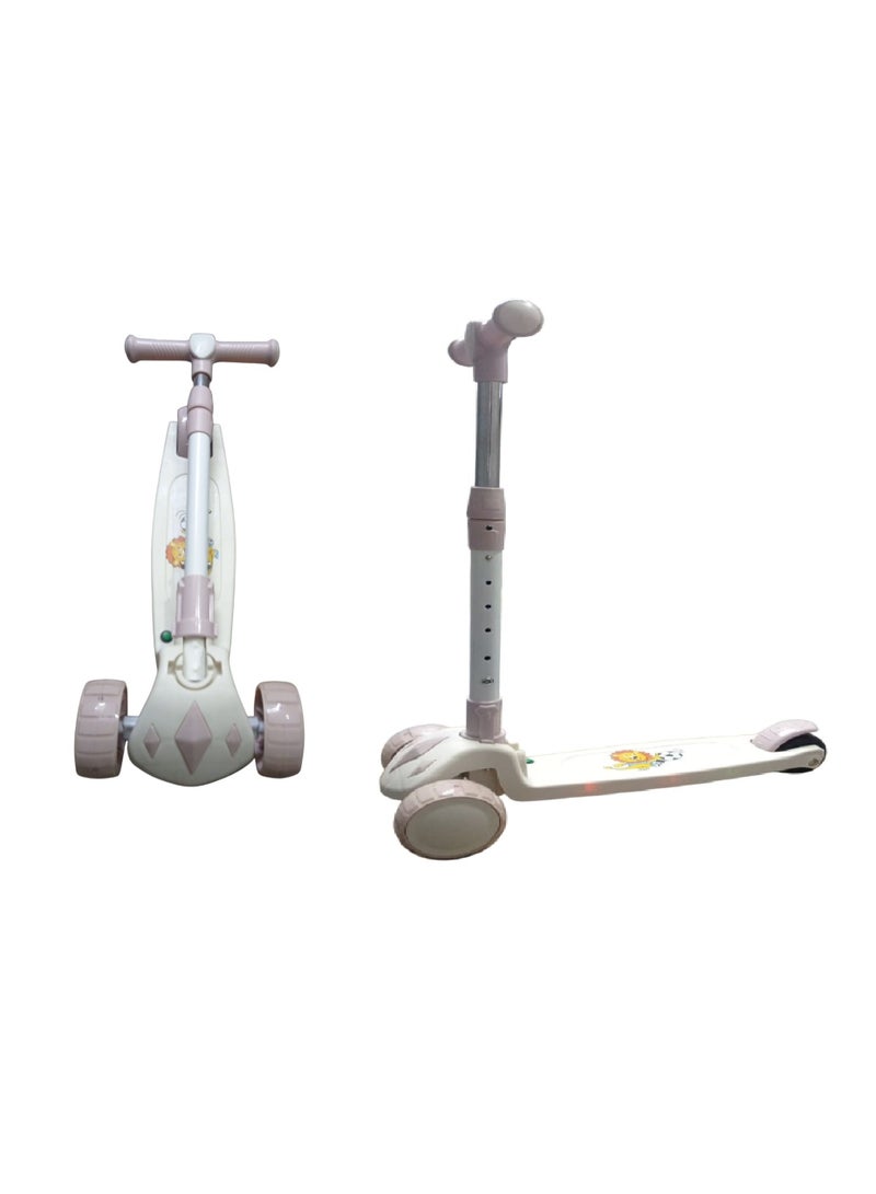 Foldable Scooter With Multiple Heights, Flashing Lights, And Music. - Image 4