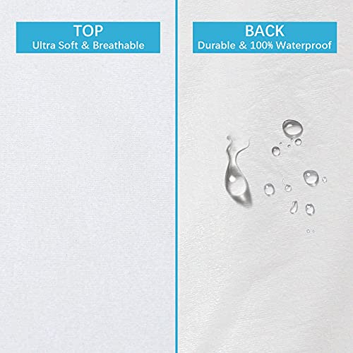 Biloban Waterproof Pillow Protector 2 Pack Queen Size Noiseless & Breathable & Soft & Machine Washable Full Encasement Pillow Protector - Image 4