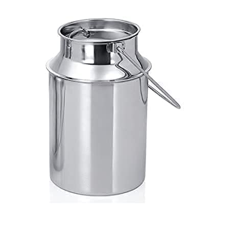 RJ kitchenware Store Stainless Steel Milk Can, Oil Can, Milk Barni, Ghee Storage Can, Silver Stainless Steel Milk Storage Can with Lid (10 Liter) - Image 5