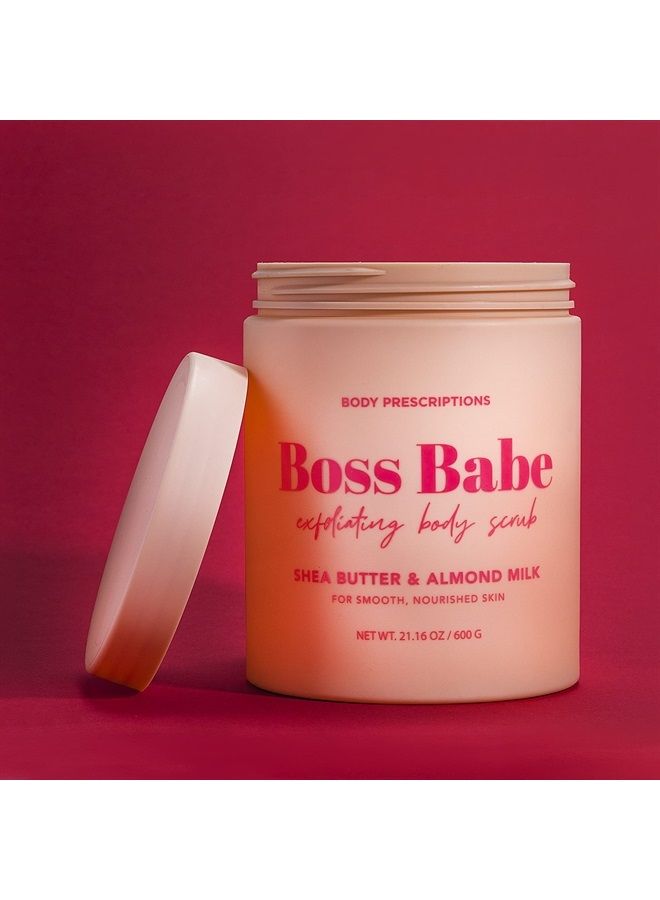 Body Prescriptions Pink “Boss Babe” Body Scrub, Exfoliating Body Wash, for Nourished and Ultra Smooth Skin, Cleanser Infused with Shea Butter and Almond Milk - Image 2