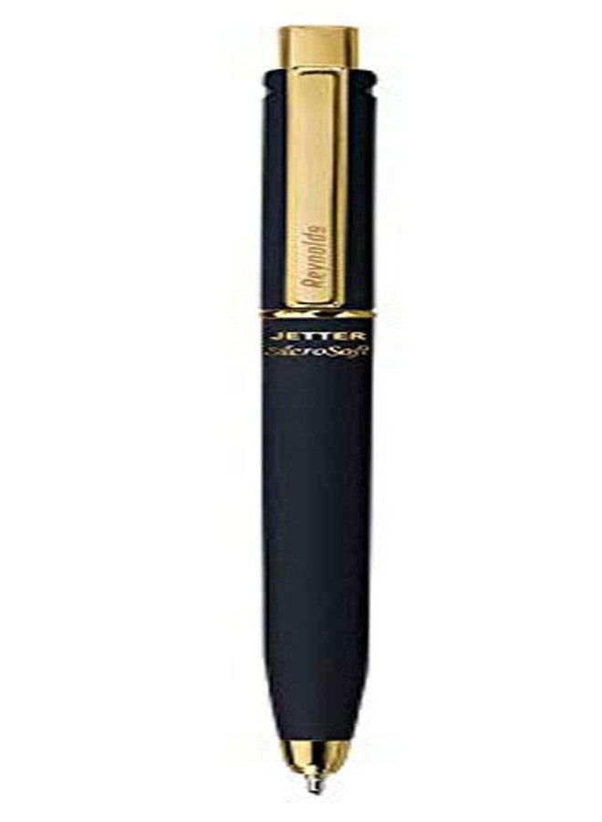 Reynolds Aerosoft Gold Ball Pen Blue Pack of 2 - Image 1