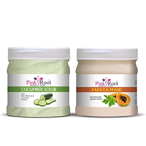 Pink Root Cucumber Scrub 500gm with Papaya Mask 500gm - Image 1