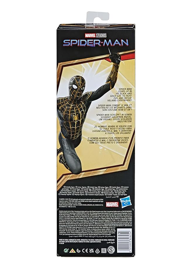 SPIDERMAN Titan Hero Series 12 Inch Black And Gold Suit Action Figure Toy Inspired By Movie For Kids Ages 4 And Up - Image 2