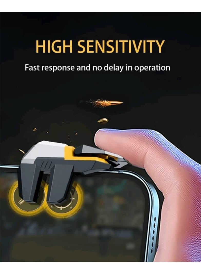 PUBG Triggers L1R1 L2R2 Mobile Gaming Trigger Aim Button Handle Shooter Controller for Mobile - Includes Finger gloves - Image 4