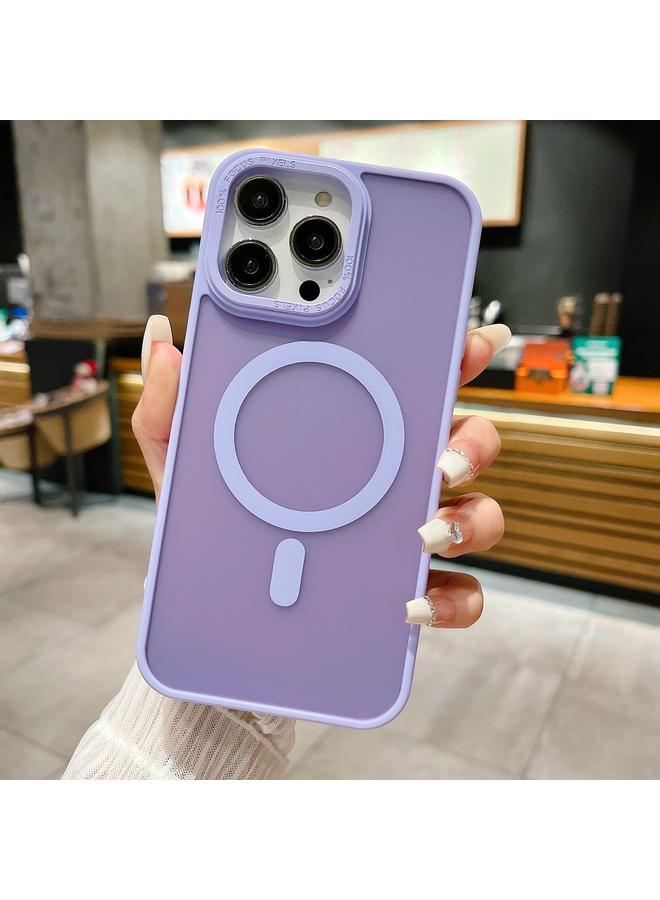 S-TOP Case For iPhone 15 Pro Max Imitation Metal Frosted Skin Feel Acrylic MagSafe Phone Case - Image 1