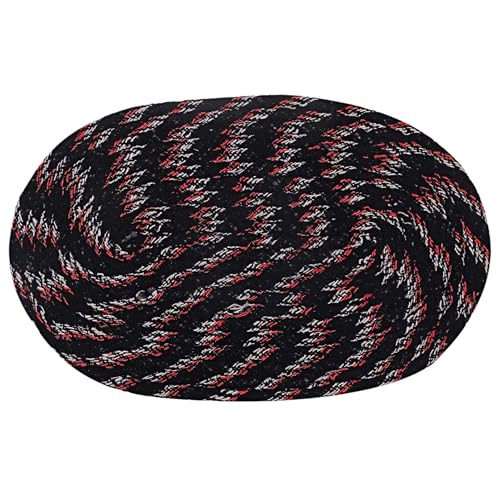 Kuber Industries Pack of 4 Oval Door Mat | Doormat for Home Entrance | Anti-Skid Foot Mat | Floor Mat for Bedroom, Kitchen, Office | Room Mat | Black - Image 2
