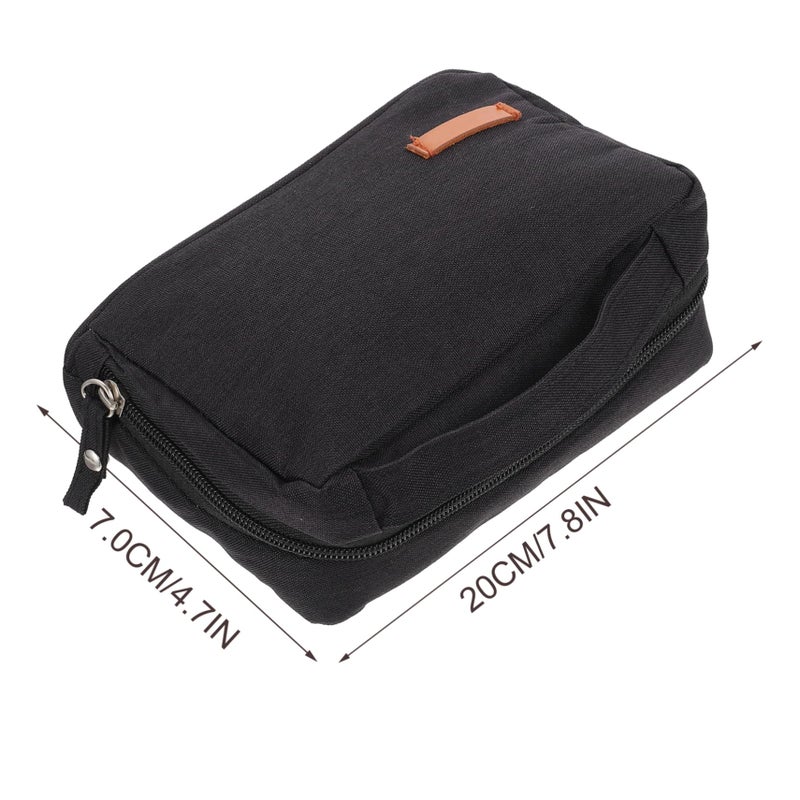 Travel Electronics Organizer Pouch Case For USB Cables Earphones Accessories Black - Image 3