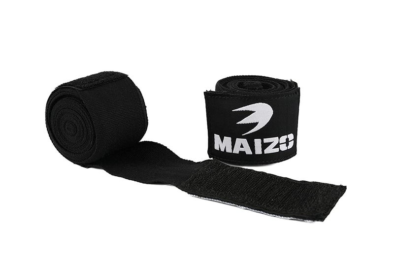 Maizo Stretchable Support Hand wrap, Workout/Boxing & Punching Great for MMA, Muay Thai, Martial Arts, Wrist Support for Adults (180, Black) - Image 1