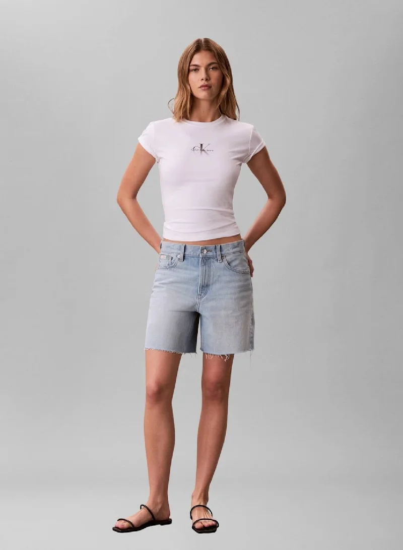 Calvin Klein Jeans  Gradient Monogram Logo Slim T-Shirt for Women | Best Price UAE