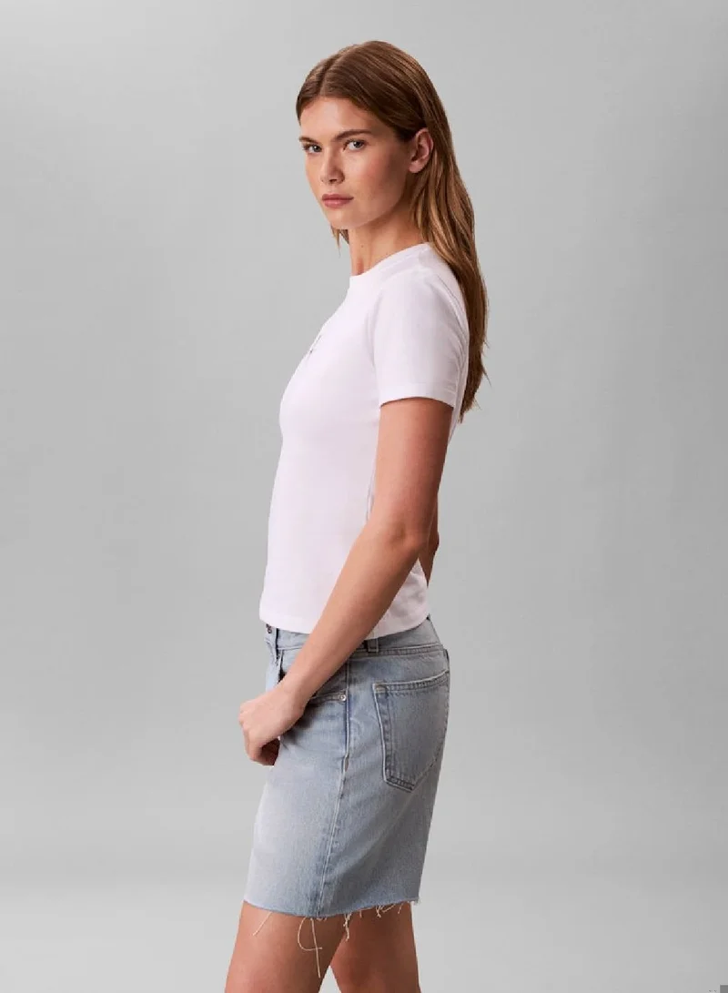 Calvin Klein Jeans  Gradient Monogram Logo Slim T-Shirt for Women | Best Price UAE