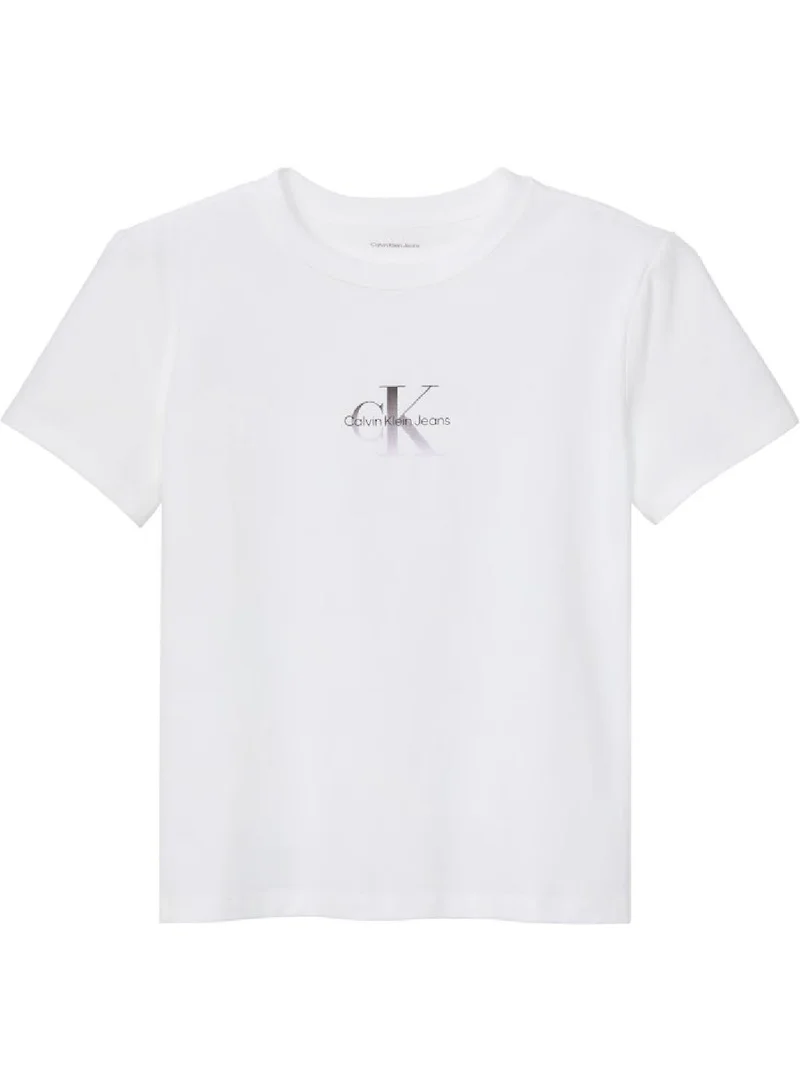 Calvin Klein Jeans  Gradient Monogram Logo Slim T-Shirt for Women | Best Price UAE