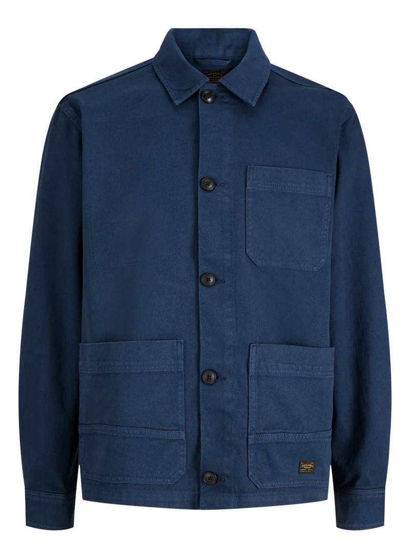 Casual Relaxed Fit Long Sleeve Over Shirt