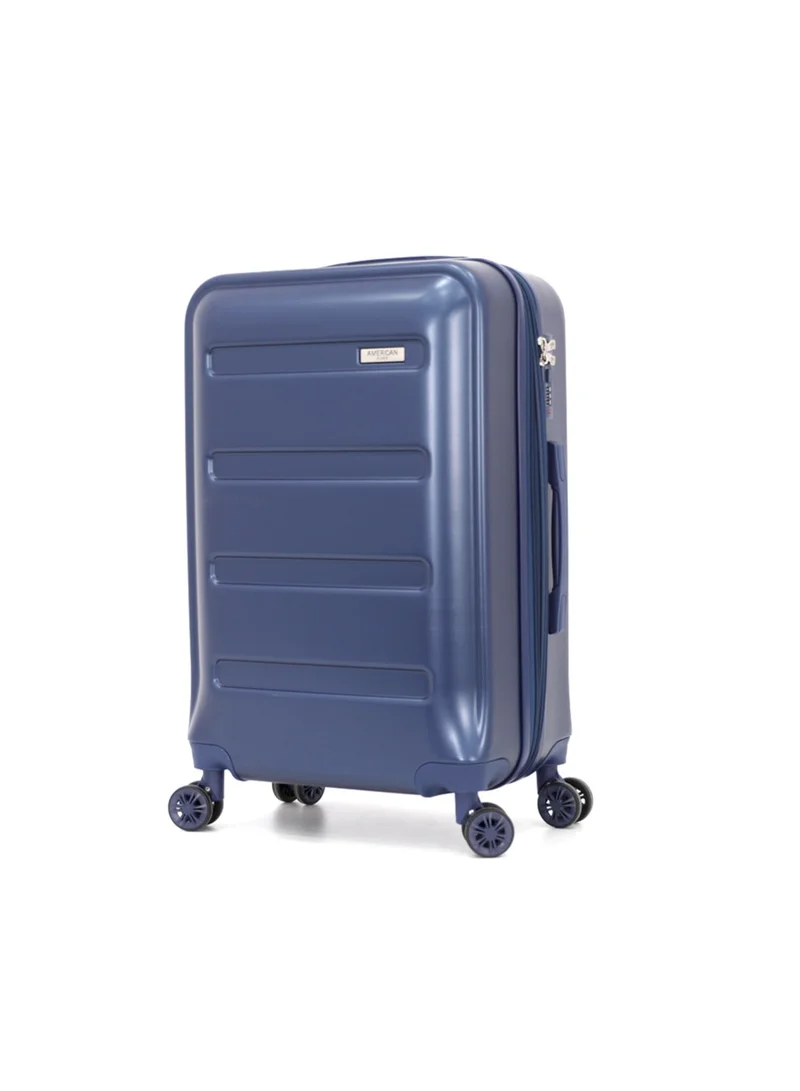 AMERICAN FLYER Hardshell Luggage Spinner Trolley Bag 3 Pieces Set,Blue (S-20",M-24",L-28")