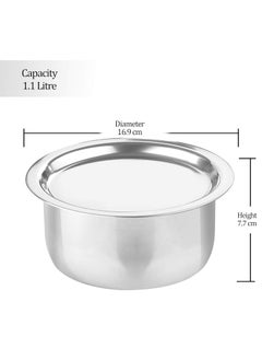 MILTON Pro cook Milton Pro Cook TriPly Stainless Steel 14 cm Tope with SS Lid 11 Litre Durable Dishwasher Safe Induction and Gas Ready Patila for Boiling Steaming and Cooking 3 Years Warranty  - Image 5