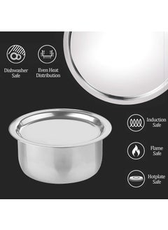 MILTON Pro cook Milton Pro Cook TriPly Stainless Steel 14 cm Tope with SS Lid 11 Litre Durable Dishwasher Safe Induction and Gas Ready Patila for Boiling Steaming and Cooking 3 Years Warranty  - Image 2