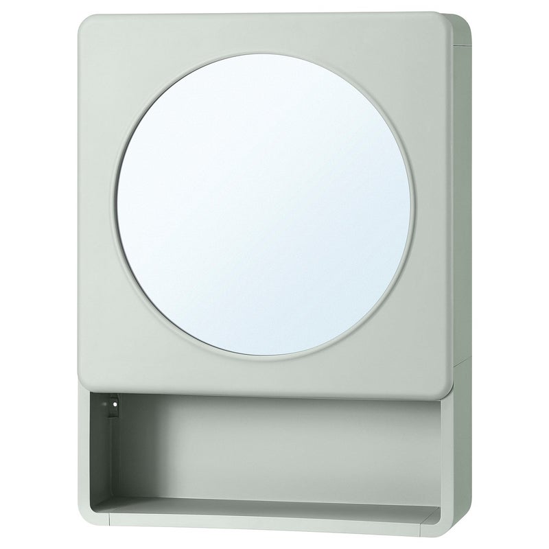 Baitique Bathroom Mirror Cabinet with 1 Door, Green, 44x15x59 cm - Wall-Mounted - Image 1