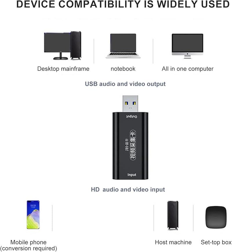 USB 3 0 Video Capture Card 4K Input 1080P Output For Gaming Streaming And Conference - Image 3