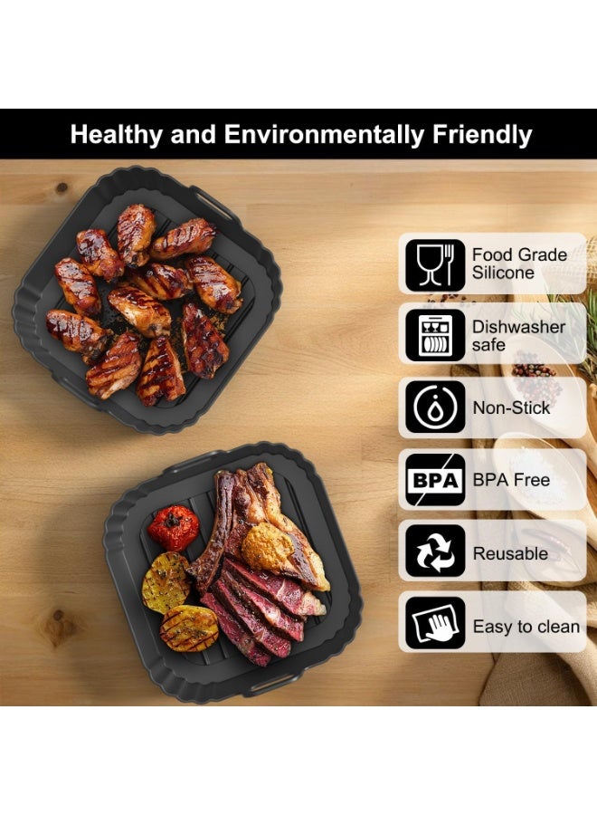1psc -Air Fryer Silicone Mold, Dishwasher Safe Reusable - Image 2
