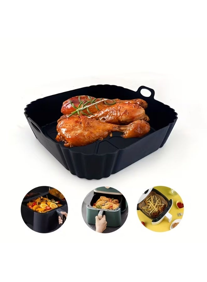 1psc -Air Fryer Silicone Mold, Dishwasher Safe Reusable - Image 1