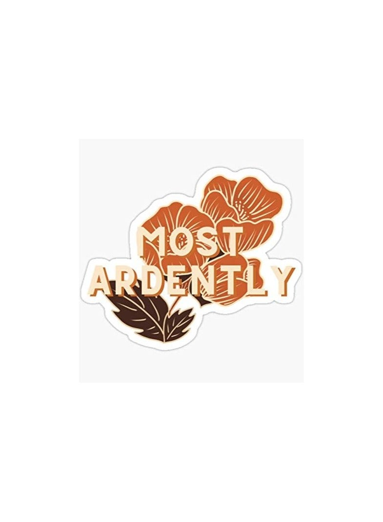 Most Ardently // Pride and Prejudice - Sticker Graphic - Auto, Wall, Laptop, Cell, Truck Sticker for Windows, Cars, Trucks
