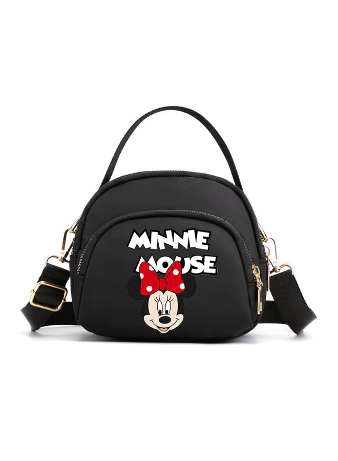 Minnie Cartoon Printed Small Square Bag Mini Mobile Phone Bag Casual Simple Nylon Cloth Bag Women's Single Shoulder Crosbody-Colour:Dark Blue-mls 1157-Size:17CM*14CM*8CM  - Image 4