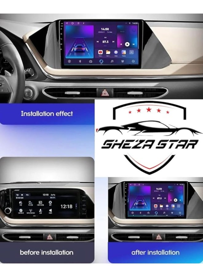 SHEZA STAR Android Car Stereo for Hyundai Sonata 2019-2023 2GB RAM 32GB ROM Support Carplay, M-Link Wi-Fi BT, Radio GPS, 10 Inch IPS Touch Screen with AHD Camera Included - Image 2