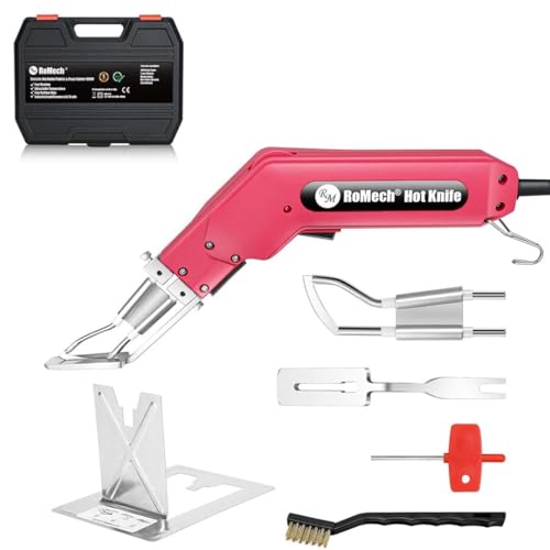 ROMECH 100W Fabric Cutter Rope Cutter, Pro Electric Hot Knife Heat Sealer with Adjustable Power, Cutting Tool Kit with Blades & Accessories (100W, RM-014) - Image 1