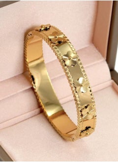 YUCCA 3pcs Fashion Flower 18K Gold Plated Stainless Steel Bracelet Set for Women, Jewelry Gift for Party and Wedding  - Image 4