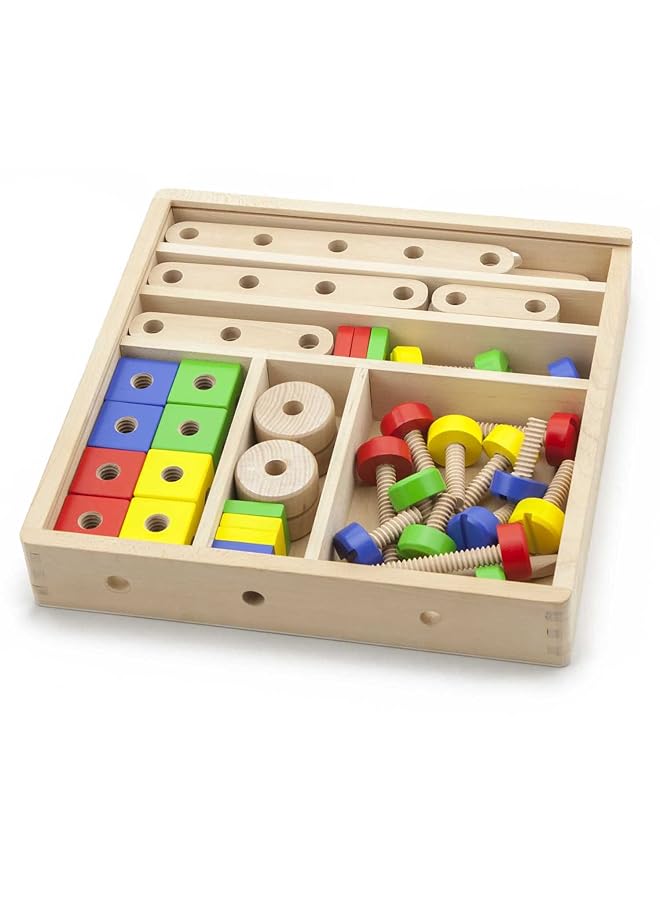 فيجا مجموعة بناء نموذج خشبي للأطفال مكونة من 53 قطعة - Image 1