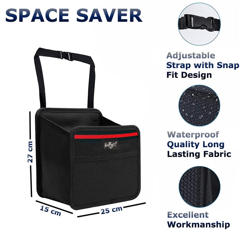 Bulfyss Car Trunk Backseat Organizer Large Hanger Multi-compartment Storage Universal Space Saver (Black) - Image 4