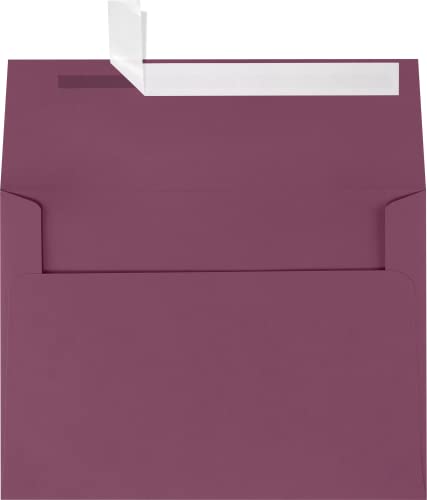 LUXPaper A7 Invitation Envelopes | Peel & Press | 5 1/4" x 7 1/4" | Vintage Plum | 80lb. Text | 50 Qty - Image 1