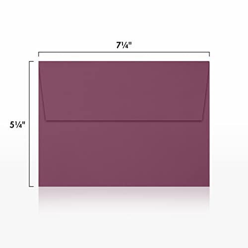 LUXPaper A7 Invitation Envelopes | Peel & Press | 5 1/4" x 7 1/4" | Vintage Plum | 80lb. Text | 50 Qty - Image 3