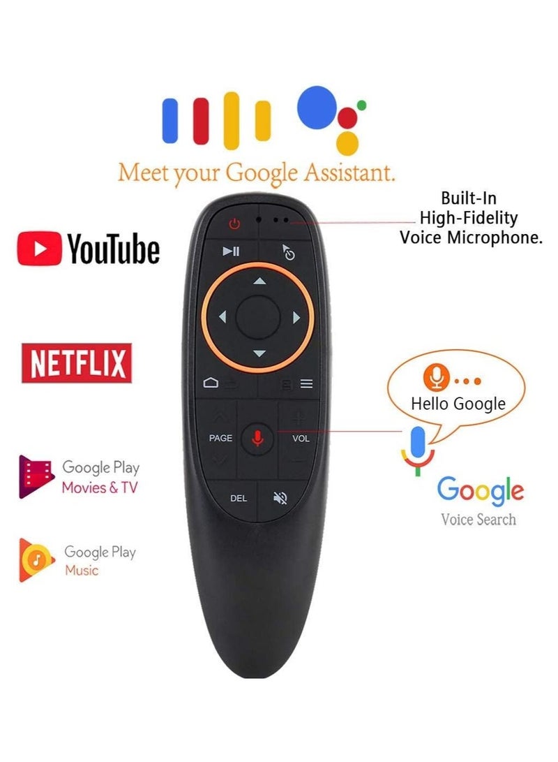 Voice Remote Air Mouse Remote, 2.4G RF Wireless Remote Control with 6 Axis Gyroscope and IR Learning, Air Fly Mouse with Voice Input for Android TV Box/PC - Image 2