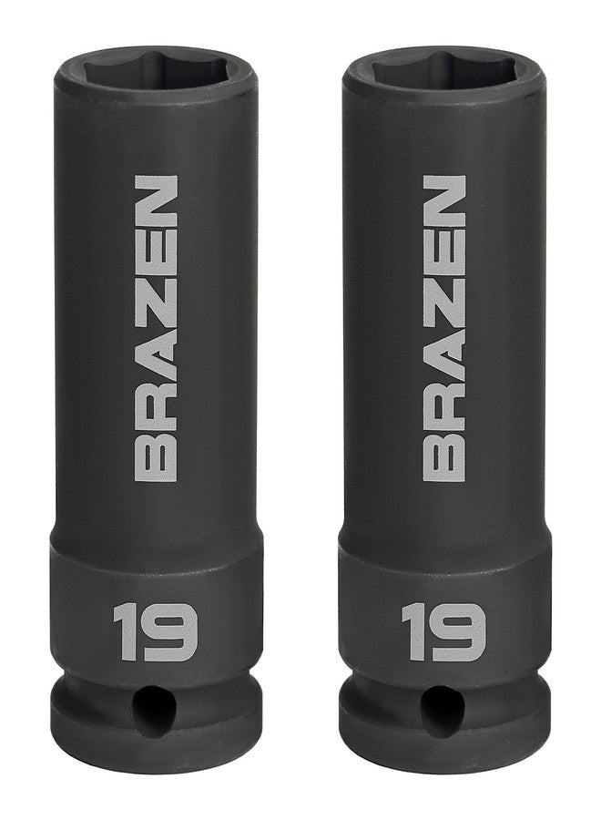 BRAZEN 19mm Impact Socket Two Pack (1/2" Drive, Deep)