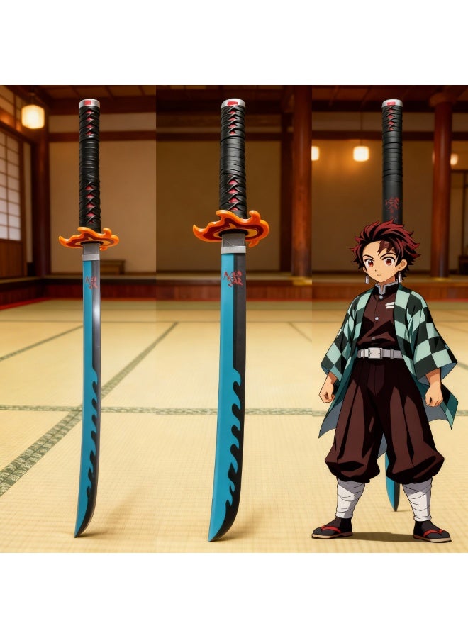 O8.design Amine,High-Grade Carbon Steel Tanjiro Kamado Sword | Safe, Unsharpened Blade, Authentic 1:1 Anime Cosplay Prop - Image 5