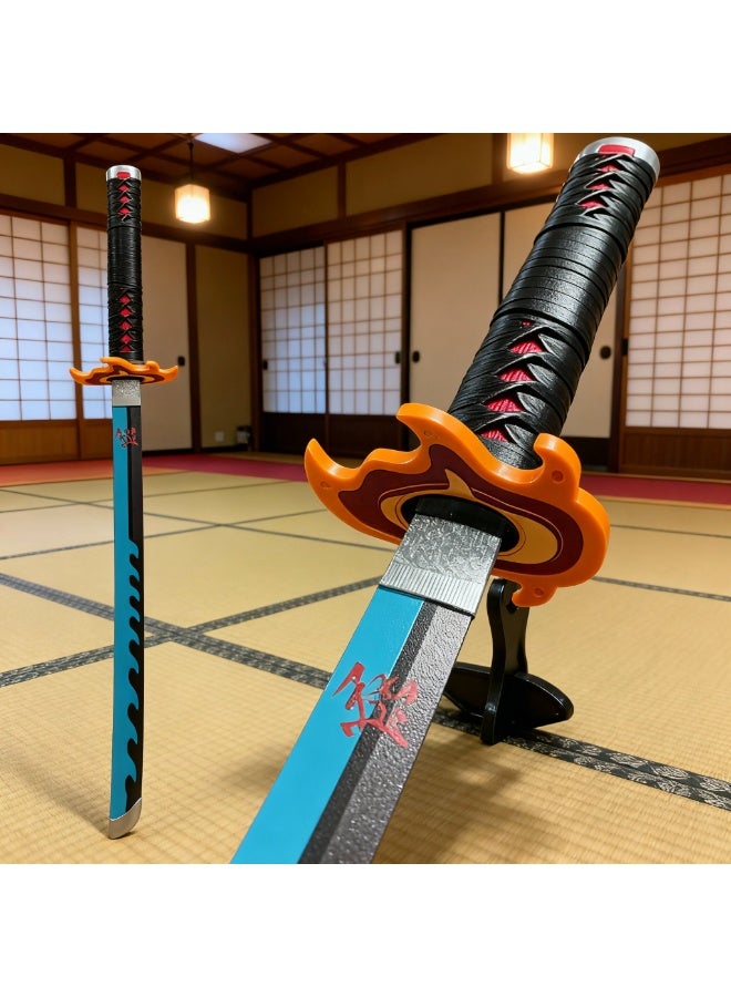 O8.design Amine,High-Grade Carbon Steel Tanjiro Kamado Sword | Safe, Unsharpened Blade, Authentic 1:1 Anime Cosplay Prop - Image 3