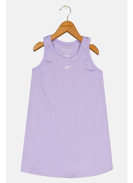 Reebok Kids Girl Brand Logo Sleeveless Tank Top, Lavender  - Image 1