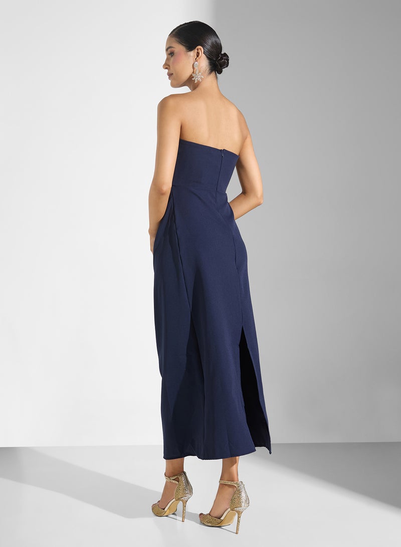 ايلا ليمتد اديشن فستان بياقة قلب مزين بكسرات - Image 2