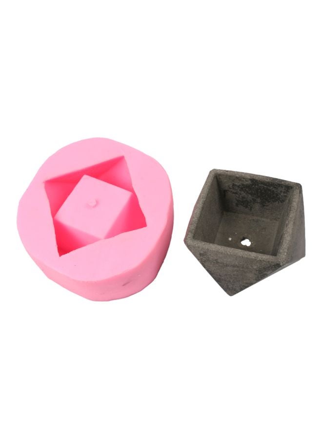 facemile Silicone Planter Mould Pink 14x14x9cm - Image 1