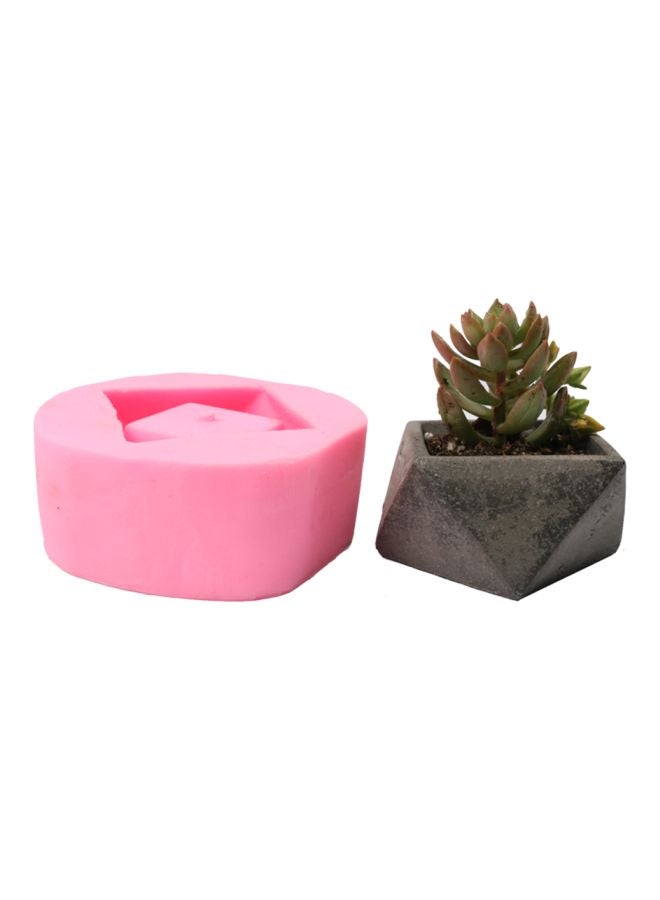 facemile Silicone Planter Mould Pink 14x14x9cm - Image 2