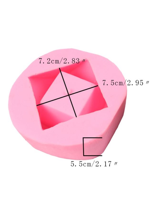 facemile Silicone Planter Mould Pink 14x14x9cm - Image 3