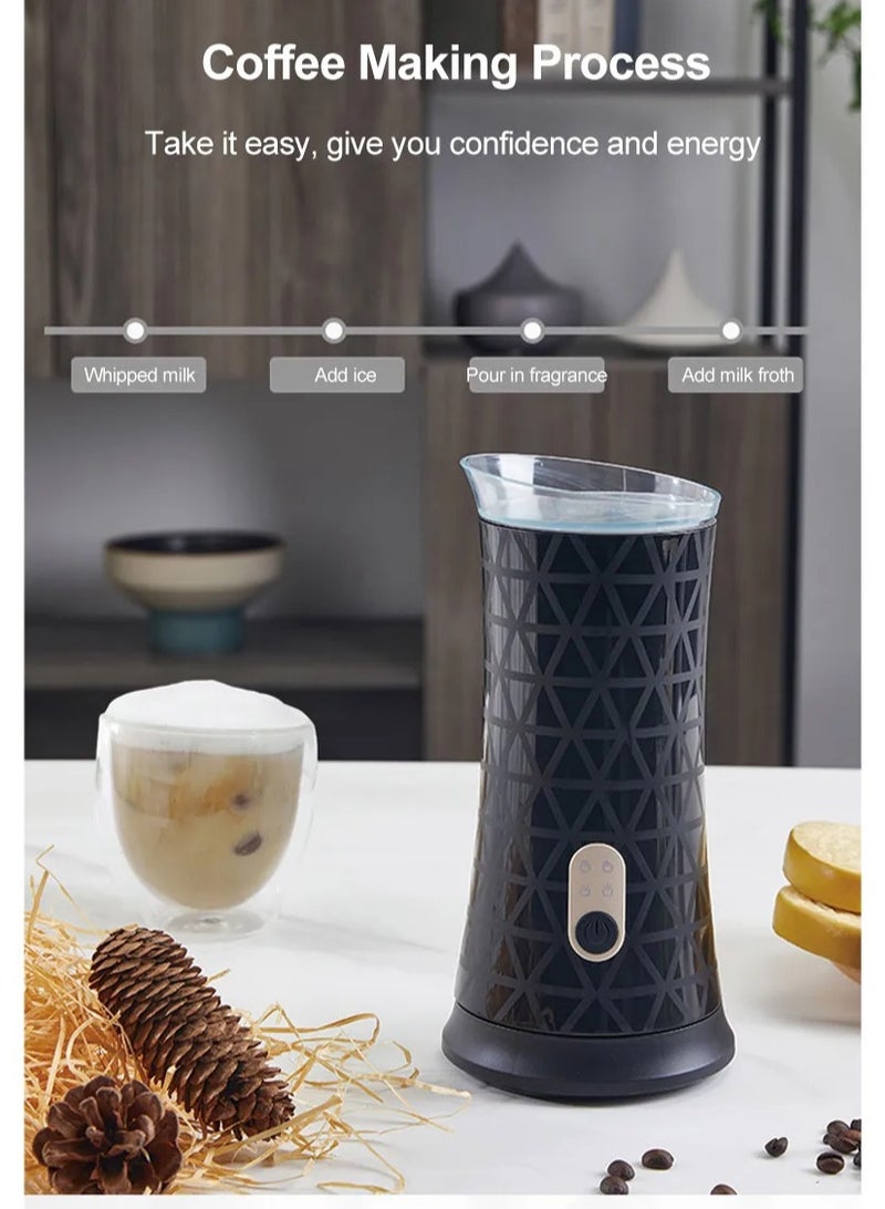 ارواق صانع رغوة الحليب الكهربائية التلقائي الساخن والبارد الحليب Frother دفئا لصانع فقاعات لاتيه للقهوة الشوكولاتة الساخنة كابتشينو - Image 4