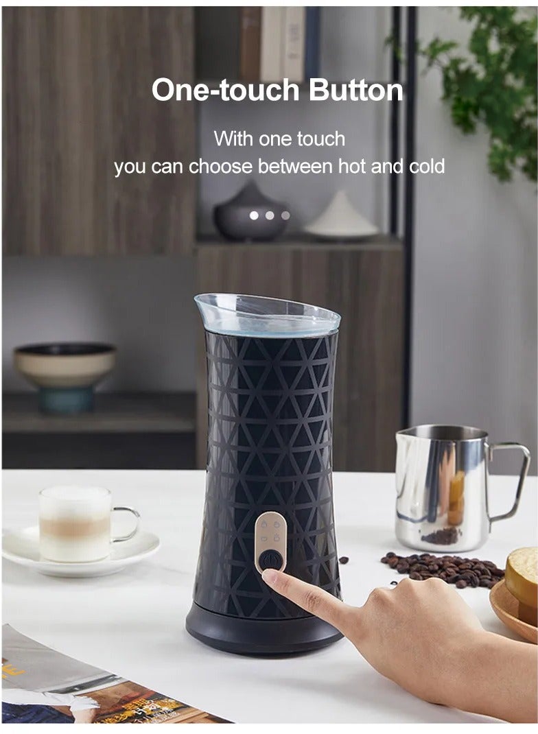 ارواق صانع رغوة الحليب الكهربائية التلقائي الساخن والبارد الحليب Frother دفئا لصانع فقاعات لاتيه للقهوة الشوكولاتة الساخنة كابتشينو - Image 1