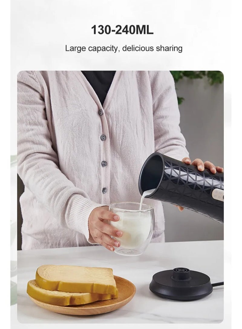 ارواق صانع رغوة الحليب الكهربائية التلقائي الساخن والبارد الحليب Frother دفئا لصانع فقاعات لاتيه للقهوة الشوكولاتة الساخنة كابتشينو - Image 5