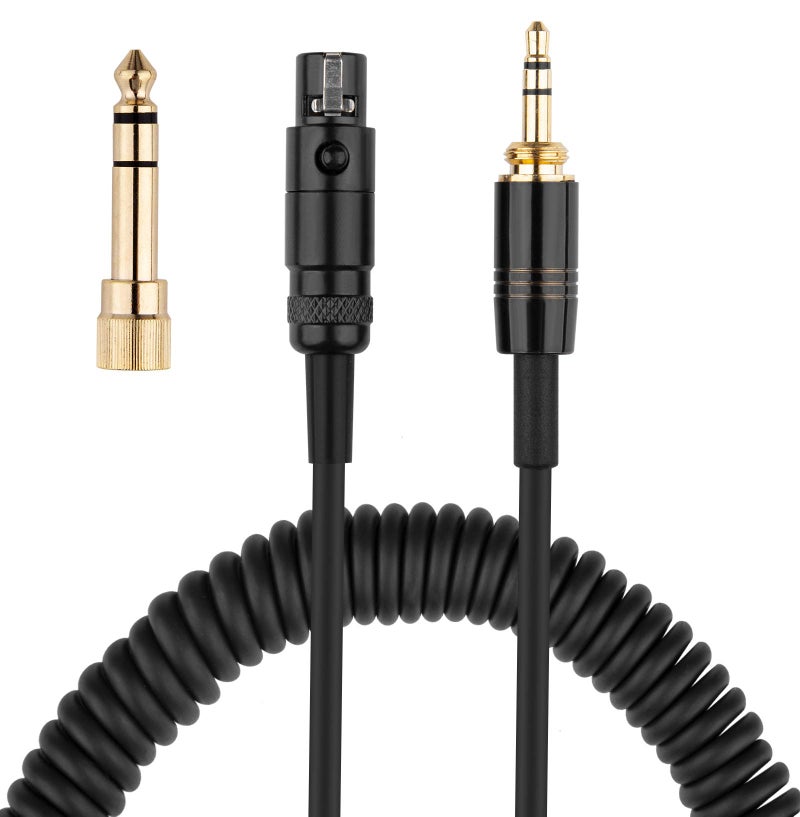 weishan K702 Cable Coiled Aux Cord Replacement for AKG Q701, K712, K240, K240S, K240 MK II, K141, K171, K181, K271, K271S, K271 MK II, K241, K175, K275 Headphone Audio Cable Wire with 6.35mm Adapter - Image 1